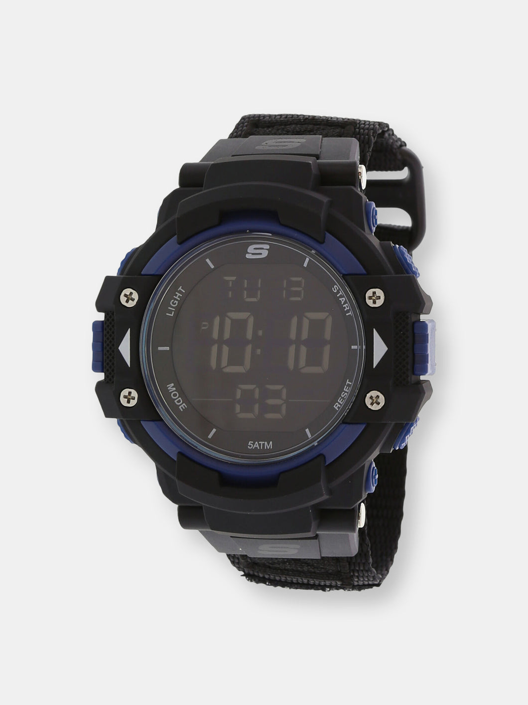Skechers Watch SR1035 Keats Sport Digital Display, 24 Hour Time, Back Light, Chronograph, Alarm Black