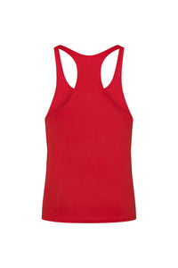 Mens Plain Muscle Sports/Gym Vest Top - Fire Red