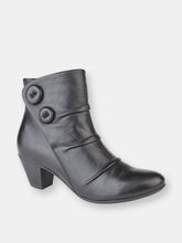 Load image into Gallery viewer, Womens/Ladies Emma Button Ankle Boot - Black