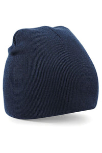 Plain Basic Knitted Winter Beanie Hat - French Navy