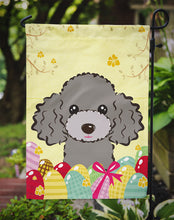 Load image into Gallery viewer, 11 x 15 1/2 in. Polyester Silver Gray Poodle Easter Egg Hunt Garden Flag 2-Sided 2-Ply