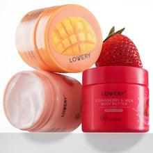 Load image into Gallery viewer, Whipped Body Butter Creams in Mango, Pink Grapefruit, Strawberry Scents - 3 Pack