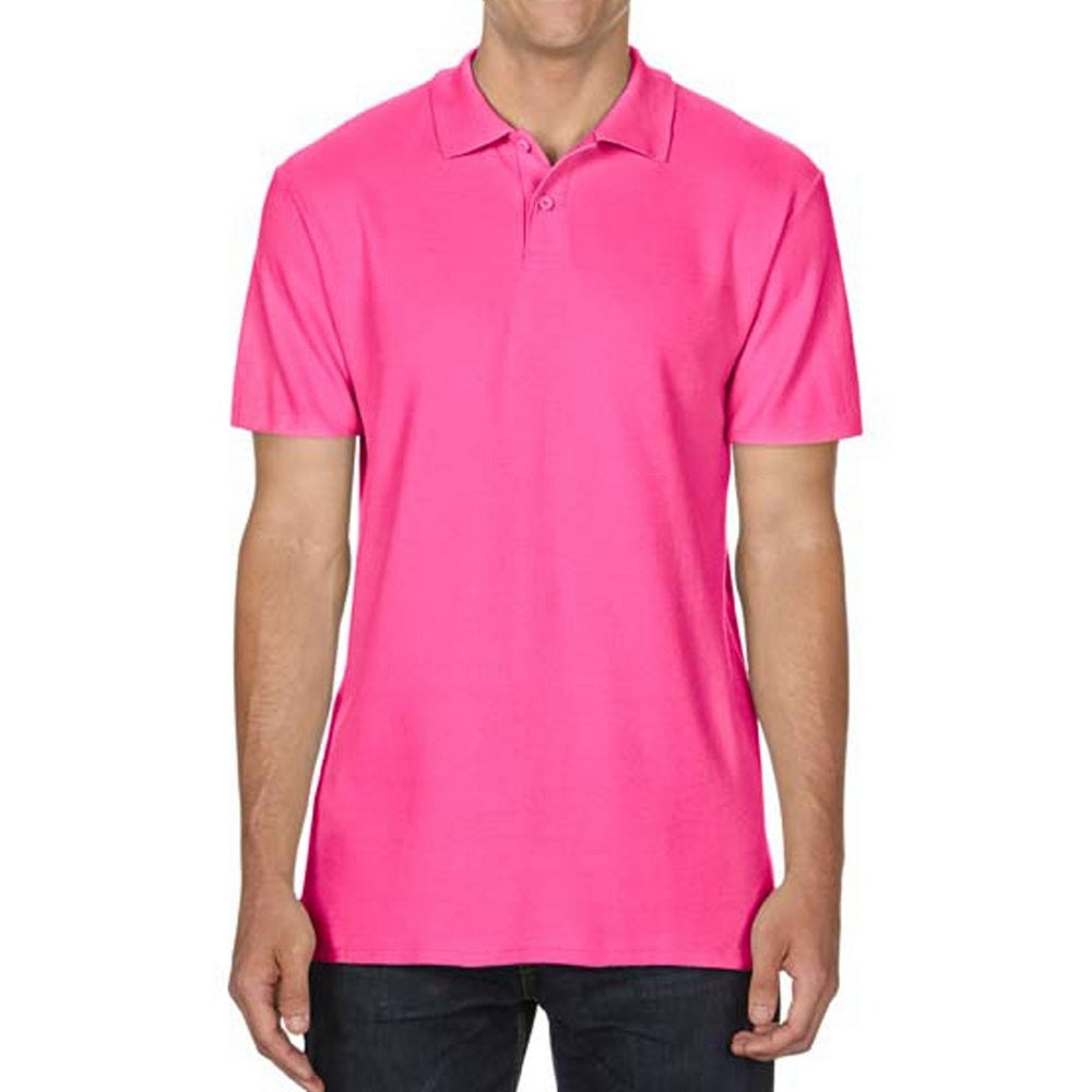 Gildan Mens SoftStyle Double Pique Polo Shirt (Heliconia)