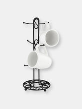 Load image into Gallery viewer, Scroll Collection Steel Mug Tree, Black