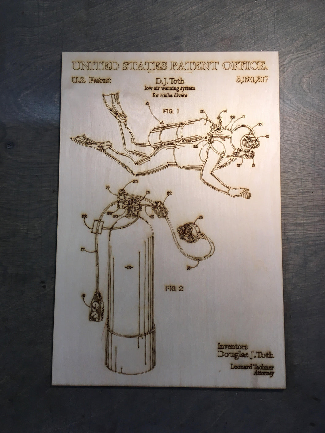 Scuba Diving Patent Print