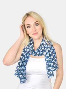 Eye-Catching Ikat Magnetic Closure Scarf