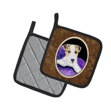 Load image into Gallery viewer, Fox Terrier Pair of Pot Holders