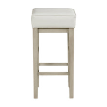 Load image into Gallery viewer, Kinsale 30.5 in. Backless Wood Frame Square Bar Stool With Faux Leather Seat (Set of 2)