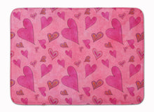 Load image into Gallery viewer, 19 in x 27 in Watercolor Love and Hearts Machine Washable Memory Foam Mat