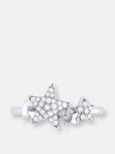 Load image into Gallery viewer, Dazzling Star Cluster Diamond Ring in Sterling Silver