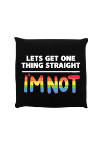 Grindstore Let´s Get One Thing Straight Filled Cushion (Black/White) (One Size)