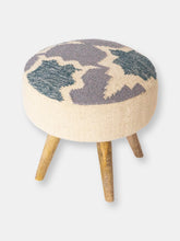 Load image into Gallery viewer, Handwoven Indigo Patterned Stool