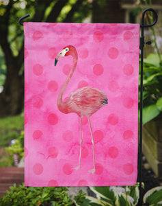 11 x 15 1/2 in. Polyester Flamingo Pink Polkadot Garden Flag 2-Sided 2-Ply