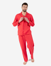 Load image into Gallery viewer, Mens Solid Color Flannel Pajamas