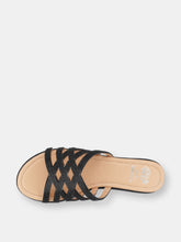Load image into Gallery viewer, Sage Black Flat Sandals