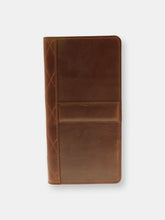 Load image into Gallery viewer, Steel Timber Leather - Long Bifold Wallet in Brown – Genuine Leather Wallet Handcrafted in St. Louis, Missouri