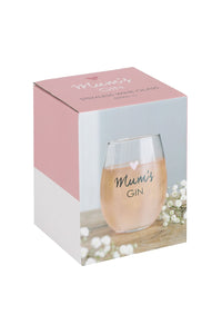 Something Different Mums Gin Stemless Wine Glass (Transparent) (One Size)