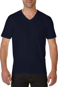 Gildan Mens Premium Cotton V Neck Short Sleeve T-Shirt