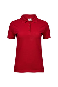 Tee Jays Womens/Ladies Heavy Cotton Pique Polo Shirt (Red)