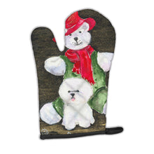 Load image into Gallery viewer, Bichon Frise with Teddy Bear Oven Mitt