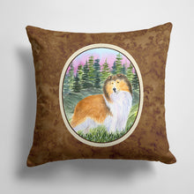 Load image into Gallery viewer, 14 in x 14 in Outdoor Throw PillowSheltie Fabric Decorative Pillow