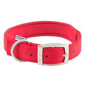 Ancol Pet Products Heritage Padded Dog Collar (Red) (17.7-21.2in (Size 6))