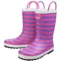 Load image into Gallery viewer, Cotswold Childrens/Kids Captain Striped Wellington Boots (Pink)
