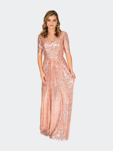 Sequin Fit and Flare Gown