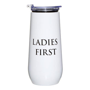J2354 12 Oz Face To Face Champagne Tumbler - Ladies First