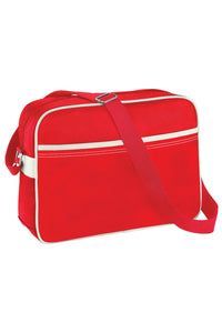 BagBase Original Airline Messenger Bag (12 Liters) (Pack of 2) (Bright Red/ Off White) (One Size)