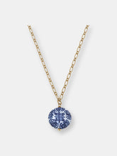 Load image into Gallery viewer, Francesca Chinoiserie Necklace in Blue &amp; White