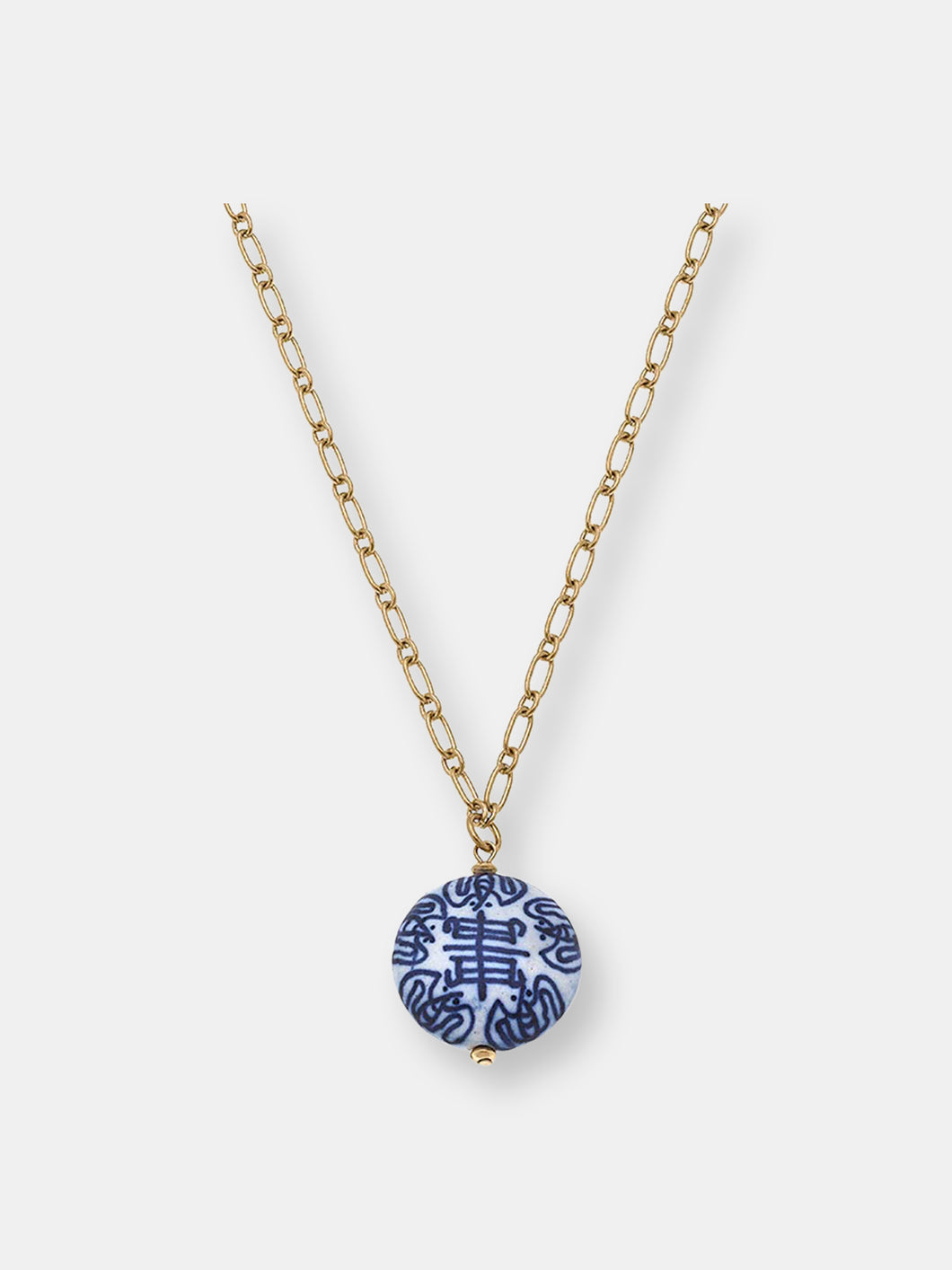 Francesca Chinoiserie Necklace in Blue & White