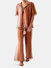 Load image into Gallery viewer, Fifi Rust Stripes Wide-Leg Pants