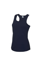 Load image into Gallery viewer, Just Cool Girlie Fit Sports Ladies Vest / Tank Top (French Navy)