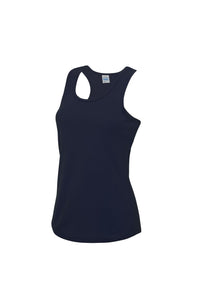 Just Cool Girlie Fit Sports Ladies Vest / Tank Top (French Navy)