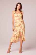 Load image into Gallery viewer, Ladies Of The Canyon Chartreuse Bra Cup Midi Dress
