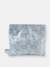 Load image into Gallery viewer, Mollie Cross-Body Convertible Clutch: White Blue Metallic