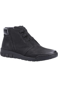 Womens/Ladies Carmen Leather Ankle Boots (Black)