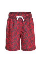 Load image into Gallery viewer, Childrens Boys Alley Swimming Shorts - Red
