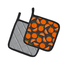 Load image into Gallery viewer, Oranges on Gray Pair of Pot Holders
