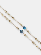 Load image into Gallery viewer, Summer Nights Turquoise Layered Necklace In 14K Yellow Gold Plated Sterling Silver