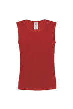 Load image into Gallery viewer, B&amp;C Mens Move Sleeveless Athletic Sports Vest Top (Red)