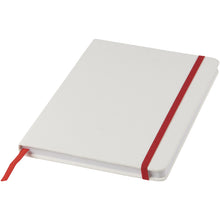 Load image into Gallery viewer, Bullet A5 Spectrum Notebook With Elastic Strap (White/Red) (One Size)