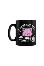 Load image into Gallery viewer, Grindstore I Already Feel Tired Tomorrow Mug (Black/Pink) (One Size)