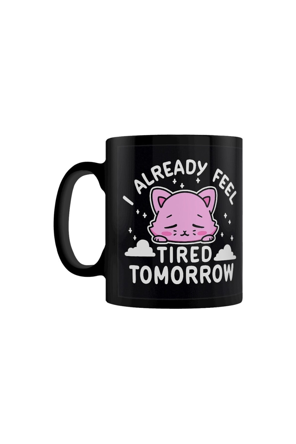 Grindstore I Already Feel Tired Tomorrow Mug (Black/Pink) (One Size)