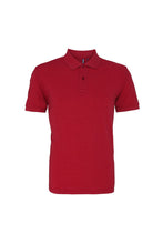 Load image into Gallery viewer, Asquith &amp; Fox Mens Plain Short Sleeve Polo Shirt (Red Heather)