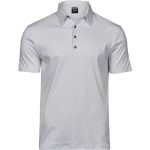 Load image into Gallery viewer, Tee Jays Mens Pima Cotton Interlock Polo Shirt (White)
