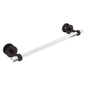 Allied Brass Clearview Collection 24 Inch Shower Door Towel Bar with Grooved Accents