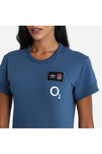 Load image into Gallery viewer, Womens/Ladies 22/23 England Rugby T-Shirt - Ensign Blue
