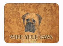 Load image into Gallery viewer, 19 in x 27 in Bullmastiff Wipe your Paws Machine Washable Memory Foam Mat